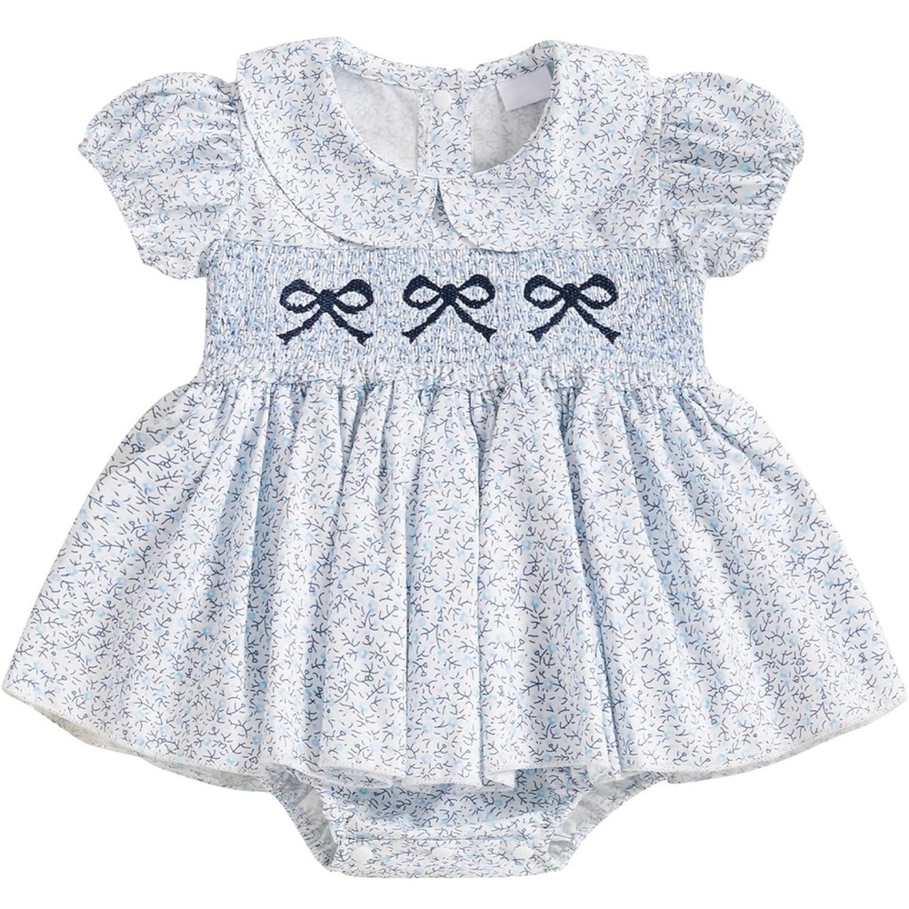 Adorable Blue Floral Baby Dress